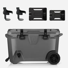 Br Tank 55-Quart Double Drink Holder Cooler Bundle | Charcoal